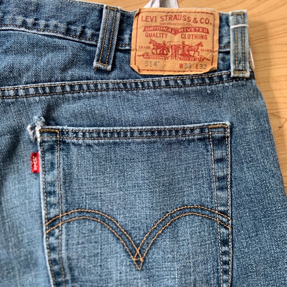 Men’s Levi’s 38x32 514 Slim Straight Blue Jeans - Picture 5 of 7